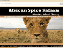 Tablet Screenshot of africanspicesafaris.com